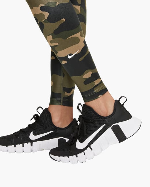Nike Women's Dri-FIT One Mid-Rise Camo Leggings - Medium Olive
